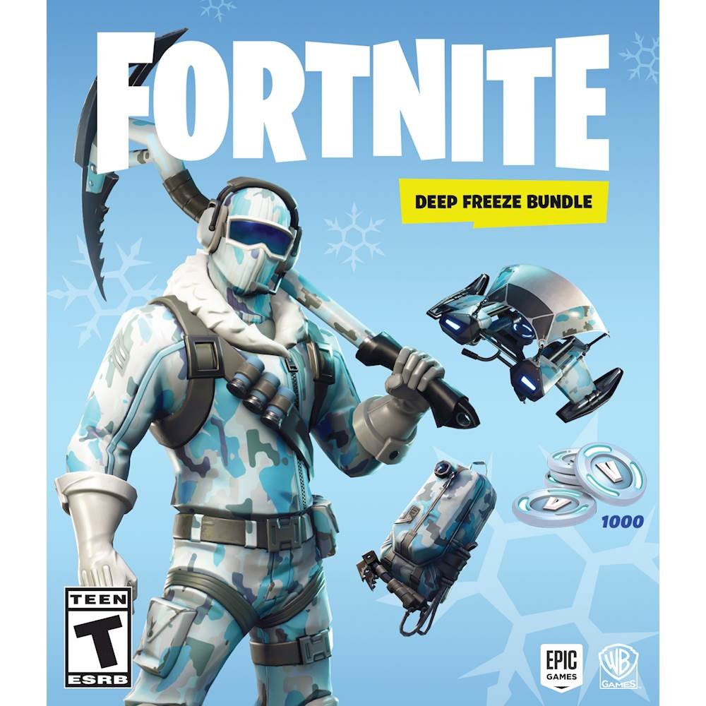 Kupit Fortnite Deep Freeze Bundle Xbox One - nabor vechnaya merzlota pomozhet vam stat chempionom korolevskoj bitvy v etu zimnuyu poru dlya xbox one