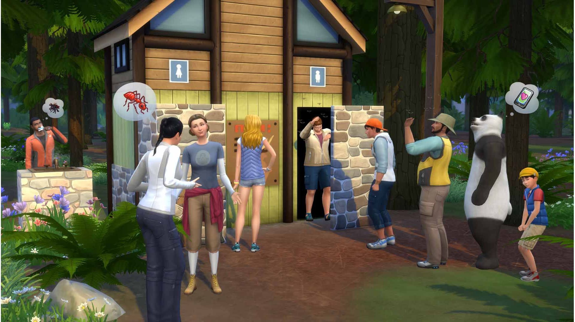 Симс 4 игра на телефон андроид. The SIMS 4. В поход. Outdoor Retreat SIMS 4. The SIMS 4 Загородная жизнь. Симс 4 в поход.