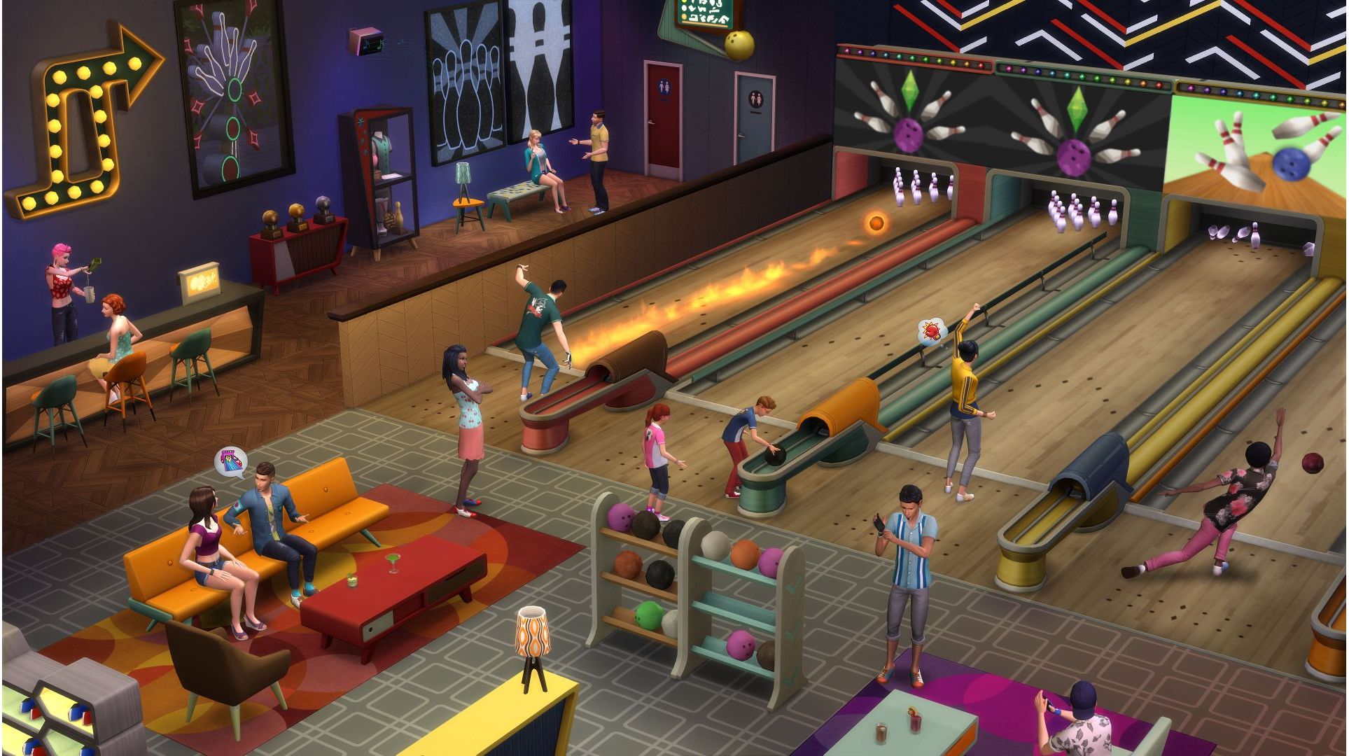 Игры каталог games. The SIMS™4 вечер боулинга. The SIMS 4: вечер боулинга. Симс 4 боулинг. Bowling Night stuff симс 4.